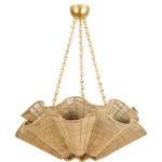 Hayworth Chandelier - Vintage Gold Leaf / Natural