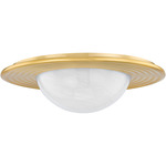 Geraldton Ceiling Light - Aged Brass / Cloud Etched Glass