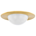 Geraldton Ceiling Light - Aged Brass / Cloud Etched Glass
