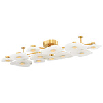 Holmdel Linear Ceiling Light - Aged Brass / Alabaster