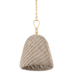 Reina Pendant - Gold Leaf / White