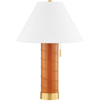 Norwalk Table Lamp - Aged Brass / White