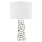 Bellarie Table Lamp - Crystal / White Linen