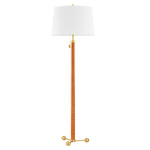 Noho Floor Lamp - Aged Brass / White