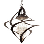 Oxford Foyer Pendant - Bronze / Crystal