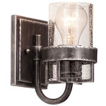 Bexley Wall Sconce - Vintage Iron / Clear Seedy