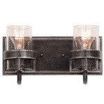 Bexley Bathroom Vanity Light - Vintage Iron / Clear Seedy