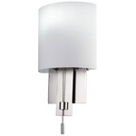 Espille Wall Light - Satin Nickel / White