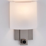 Espille Wall Sconce - Satin Nickel / White