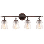 Brierfield Bathroom Vanity Light - Antique Copper / Clear