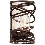 Eternity Wall Sconce - English Bronze / Clear