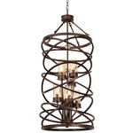 Eternity Foyer Pendant - Etruscan Bronze / Clear