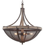 Coronado Pendant - Florence Gold / Light Wood