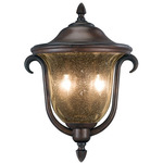 Santa Barbara Outdoor Wall Sconce - Burnished Bronze / Clear Seedy