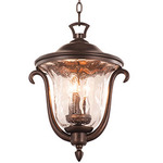 Santa Barbara Outdoor Pendant - Burnished Bronze / Clear Seedy