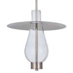 Hugo Pendant - Polished Nickel / Clear