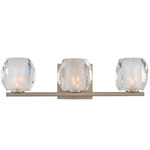 Regent Bathroom Vanity Light - Satin Nickel / Clear