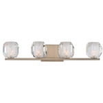 Regent Bathroom Vanity Light - Satin Nickel / Clear