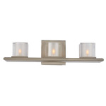 Naples Bathroom Vanity Light - Satin Nickel / Frosted