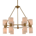 Harlowe Round Chandelier - Winter Brass / Frosted