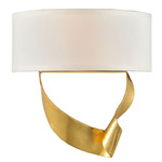 Avalon Wall Sconce - Roman Gold / White Linen