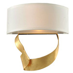 Avalon Wall Sconce - Roman Gold / White Linen