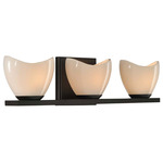 Vero Bathroom Vanity Light - English Bronze / White