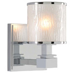 Destin Wall Sconce - Polished Chrome / Frosted