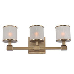 Destin Bathroom Vanity Light - Brushed Bronze / Frosted