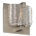 South Bay Wall Sconce - Satin Nickel / Clear