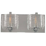 South Bay Bathroom Vanity Light - Polished Chrome / Clear