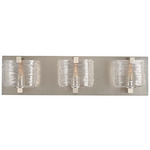 South Bay Bathroom Vanity Light - Satin Nickel / Clear