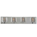 South Bay Bathroom Vanity Light - Polished Chrome / Clear