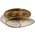 Aurora Ceiling Flush Mount - Nordic Brass