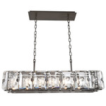 Giada Linear Pendant - Dark Bronze / Crystal