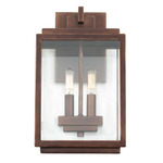 Chester Outdoor Wall Light - Copper Patina / Clear Beveled