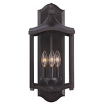 Lakewood Outdoor Wall Light - Aged Iron / Clear