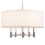 Dupont Round Pendant - Polished Chrome / Off White