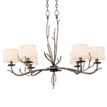 Denali Oval Chandelier - Bronze Jewel Tone / White