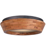 Lansdale Ceiling Light - Black Iron / Natural Wood