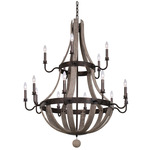 Harper 2 Tier Chandelier - Florence Gold