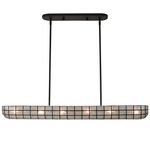 Sanibel Linear Pendant - Matte Black / Capiz Shell