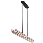 Sanibel Linear Pendant - Matte Black / Capiz Shell