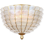 Samal Ceiling Light - Oxidized Gold Leaf / Capiz Shell