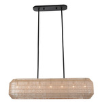 Cebu Linear Pendant - Matte Black / Natural