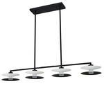 Fresno Linear Pendant - Matte Black / White