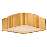 Lotus Ceiling Light - Winter Brass / Frosted