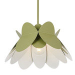 Flor Pendant - Avocado Green / White