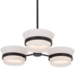 Anel Chandelier - Matte Black / Frosted