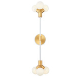 Tres Wall Sconce - White / New Brass / Opaque White